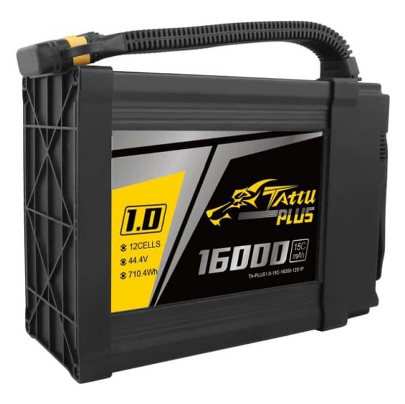 Tattu Plus 1.0 16000mAh 44.4V 15C 12S1P Lipo UAV Battery with AS150U plug