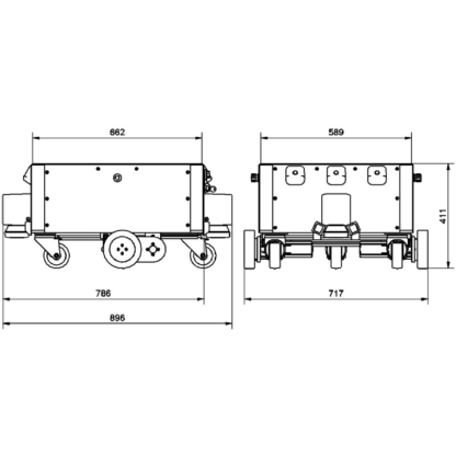 Neobotix MP-700 mobile robot technical drawings