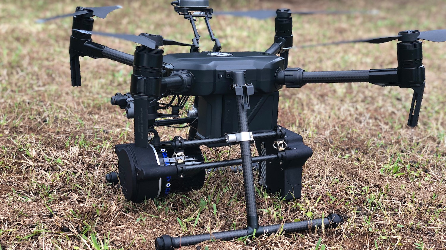 Quanergy M8 LiDAR mounted on a drone